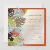 PixDezines Monstera, Tropische oliage+Swirls Kaart (Achterkant)