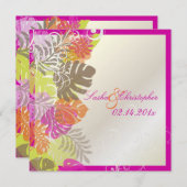 PixDezines Monstera, Tropische oliage+Swirls Kaart (Voorkant / Achterkant)