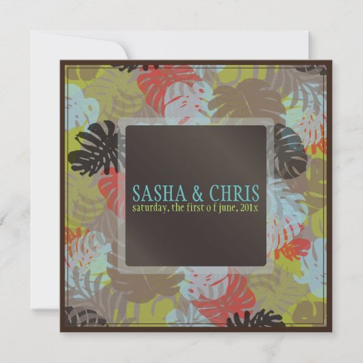 PixDezines Monstera, Tropische olie-/dij-kleuren Kaart (Voorkant)