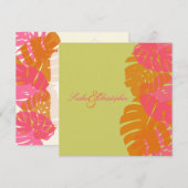 PixDezines Monstera, Tropische olievlek Kaart (Voorkant / Achterkant)