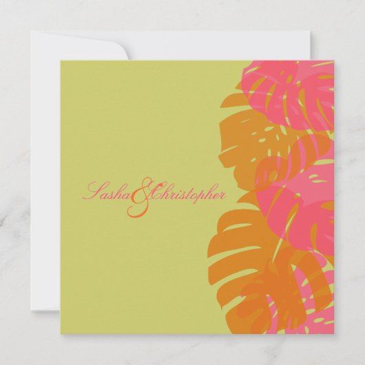 PixDezines Monstera, Tropische olievlek Kaart (Voorkant)