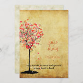 PixDezines monsterboom/roze+oranje Kaart (Voorkant / Achterkant)