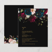 PixDezines Moody Botanical Flowers — Details-kaart Kaart (Voorkant / Achterkant)