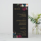 PixDezines Moody Botanical Turquoise Anemoon Burgu Menu (Staand voorkant)