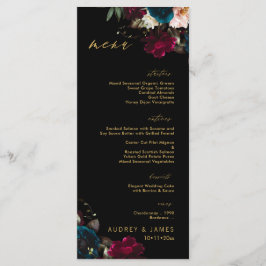 PixDezines Moody Botanische Teal Anemoon Burgundy Menu