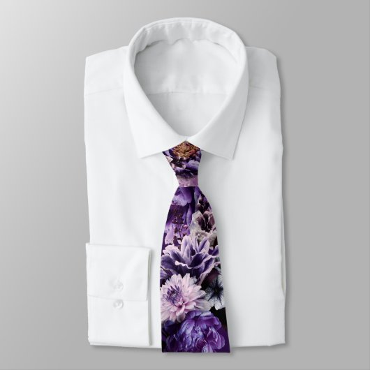 PixDezines Moody Fresh Flowers DIY Achtergrond Stropdas (Gebonden)