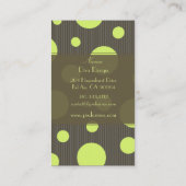 PixDezines moss green polka dots/DIY backgrouut Visitekaartje (Achterkant)
