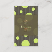 PixDezines moss green polka dots/DIY backgrouut Visitekaartje (Voorkant)