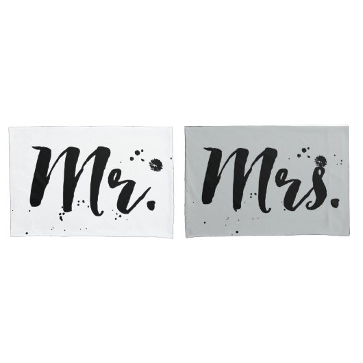 PixDezines mr/mrs/b+w/DIY achtergrondkleuren Kussensloop (Voorkant-Set)