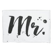 PixDezines mr/mrs/b+w/DIY achtergrondkleuren Kussensloop (Voorkant-Links)