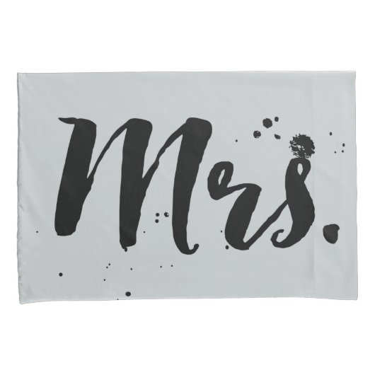 PixDezines mr/mrs/b+w/DIY achtergrondkleuren Kussensloop (Voorkant-Rechts)