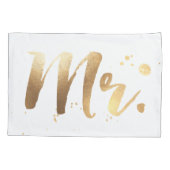 PixDezines mr/mrs/faux Gold/DIY kleuren Kussensloop (Achterkant-Links)