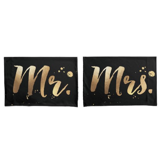 PixDezines mr/mrs/faux Gold/DIY kleuren Kussensloop (Voorkant-Set)