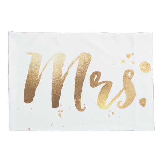 PixDezines mr/mrs/faux Gold/DIY kleuren Kussensloop (Achterkant-Rechts)