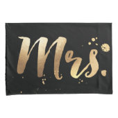 PixDezines mr/mrs/faux Gold/DIY kleuren Kussensloop (Voorkant-Rechts)