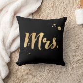 PixDezines Mrs pillow/faux goudfolie/DIY achtergro Kussen (Deken)