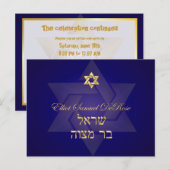 PixDezines Mtizvah rsvp Briefkaarten voor 5x7 Invi (Voorkant / Achterkant)