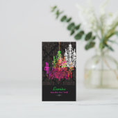 PixDezines murano glass chandeliers/DIY fonts Visitekaartje (Staand voorkant)