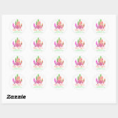 PixDezines murano glazen kroonluchter Ronde Sticker (Vel)