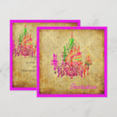 PixDezines  muranoglazen kandelaar+damask Kaart (Voorkant / Achterkant)