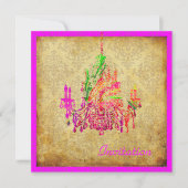 PixDezines  muranoglazen kandelaar+damask Kaart (Voorkant)