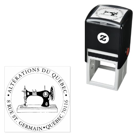 PixDezines Naaimachine Zelfinktende Stempel (In situ)