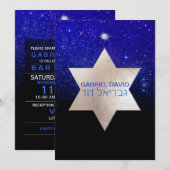 PixDezines Nachtelijke hemel/Blauw/typografie/bar Kaart (Voorkant / Achterkant)