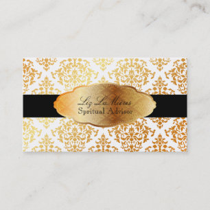 PixDezines namaak goud Josephine Damask/DIY kleur Visitekaartje