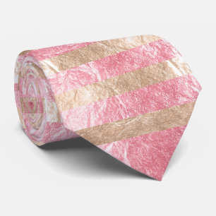 PixDezines namaak roze champagne/aardbei folie Stropdas