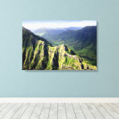 PixDezines napali-kust Canvas Afdruk (Insitu (Houten vloer))