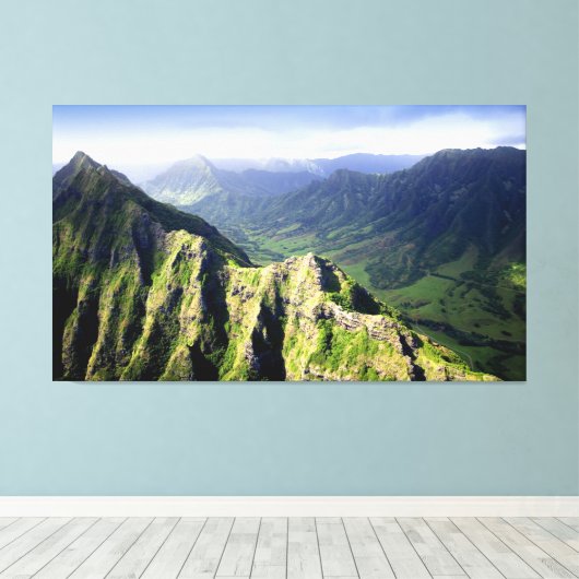 PixDezines napali kust Canvas Afdruk (Insitu (Houten vloer))