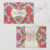 PixDezines  natasha damask Visitekaartje (Voorkant / Achterkant)