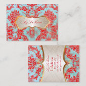 PixDezines  natasha damask Visitekaartje (Voorkant / Achterkant)