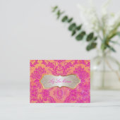 PixDezines natasha damask Visitekaartje (Staand voorkant)