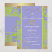 PixDezines natasha damast/Bat Mitzvah/roze/goud Kaart (Voorkant / Achterkant)