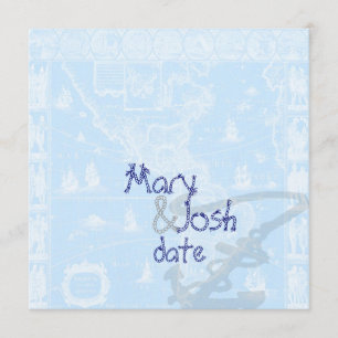 PixDezines Nautical Antiek Map Kaart