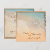 PixDezines nautilus, dikke uitnodigingen (Voorkant / Achterkant)