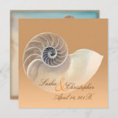 PixDezines nautilus, dikke uitnodigingen (Voorkant / Achterkant)