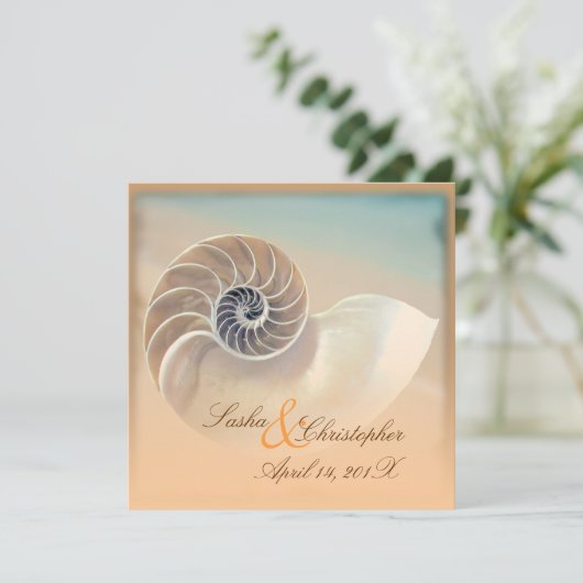 PixDezines NAUTILUS-INVITATIES Kaart (Staand voorkant)