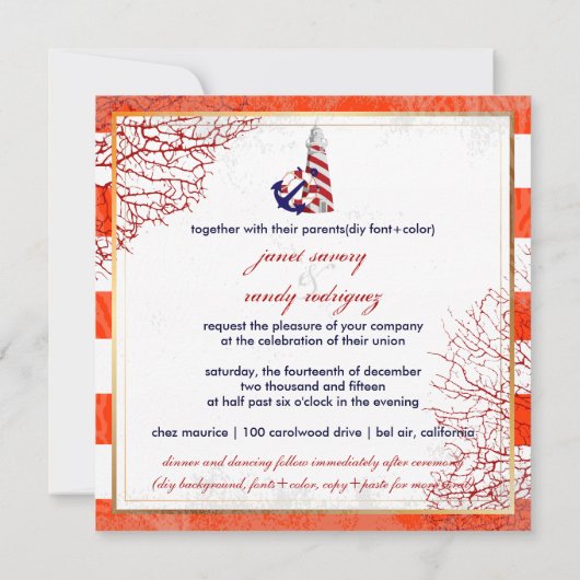 PixDezines nautische ankers+lifesavers+vuurtoren Kaart (Achterkant)