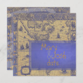 PixDezines  Nautische Wereldkaart Kaart (Voorkant / Achterkant)