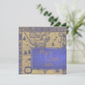 PixDezines  Nautische Wereldkaart Kaart (Staand voorkant)