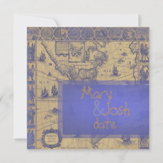 PixDezines  Nautische Wereldkaart Kaart (Voorkant)