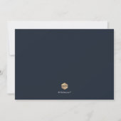 PixDezines Navy Blue Moderne Script Save the Date Kaart (Achterkant)