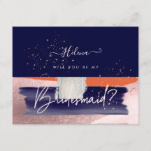 PixDezines Navy+Coral wil je.. Bridesmaid