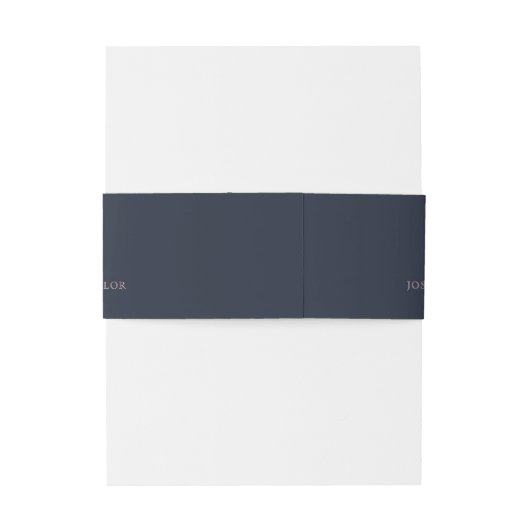 PixDezines Navy+Faux Roos Gold Mr+Mrs Uitnodigingen Wikkel (Achterkant Voorbeeld)