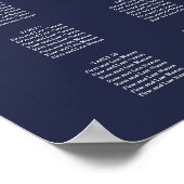 PixDezines Navy Modern Calligrafie, Zitkast Poster (Hoek)