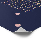 PixDezines Navy+Roos Gold Script, Zitdiagram Poster (Hoek)