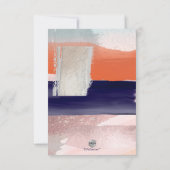 PixDezines Navy+Roos Goud Moderne Kunst Details Ka RSVP Kaartje (Achterkant)