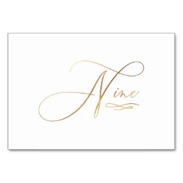 PixDezines Negen 9 Romantische Calligrafie Nep Gou Kaart